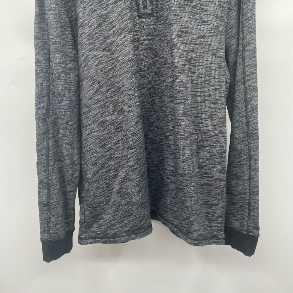 Calvin Klein Womens 1/4 Zip Pullover Sweater Long Sleeve Gray/Black Size XL - Picture 3 of 9
